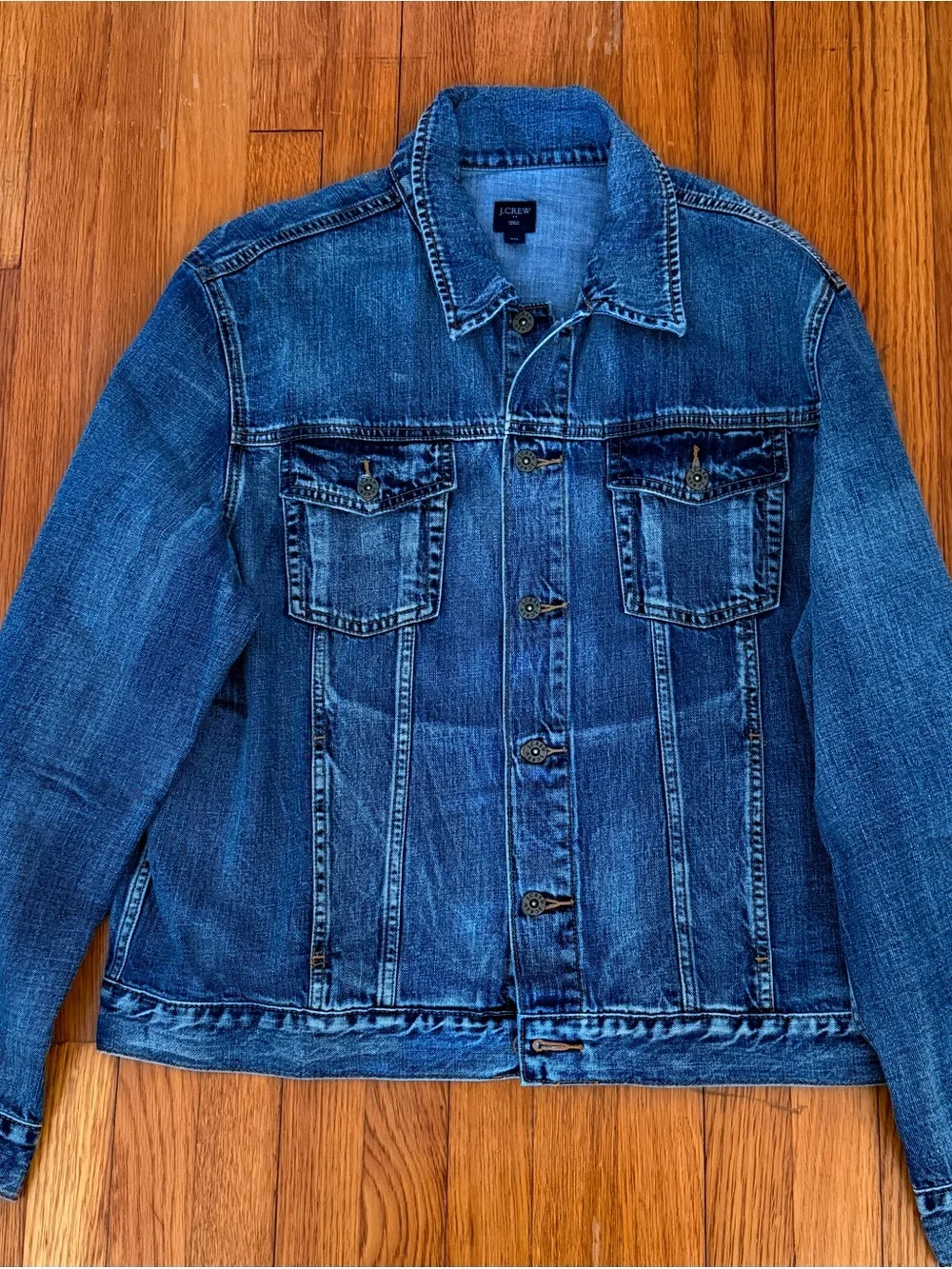 J. Crew Medium Blue Trucker Jacket, Men’s XXL